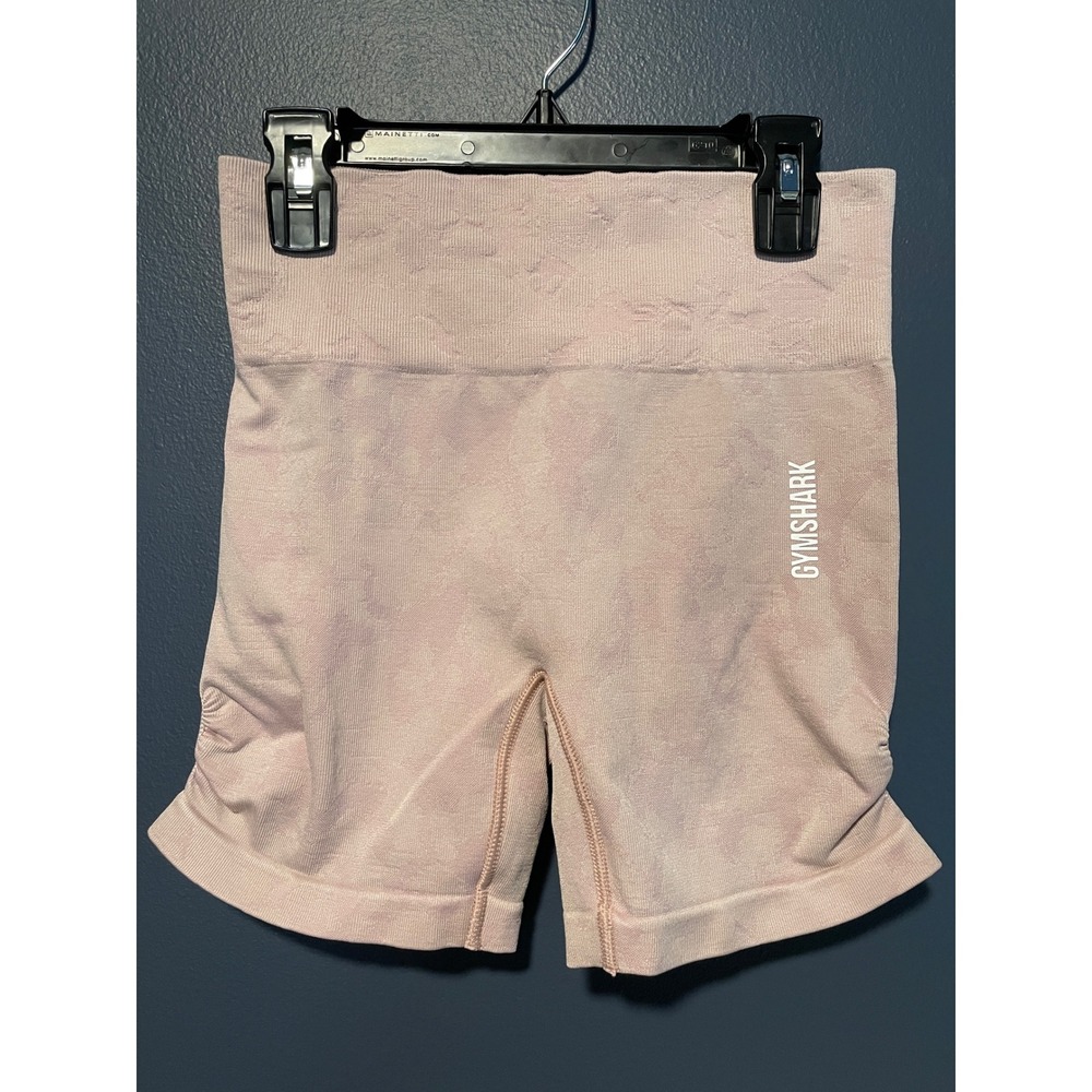 Gymshark Adapt Camo Seamless Shorts Pink Mauve High Waisted Small GLSH5039